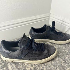 Men’s Size 7.5 Nubuck Navy Tod’s Sneakers